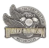 Harley-Davidson Men's Factory Custom Pin, Antique Silver & Gold Finish P142234