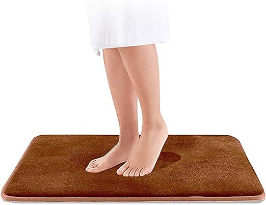 Memory Foam Bath Mats Non Slip Coral Fleece Washable Soft Highly Absorbent Bathroom Rugs For Kitchen