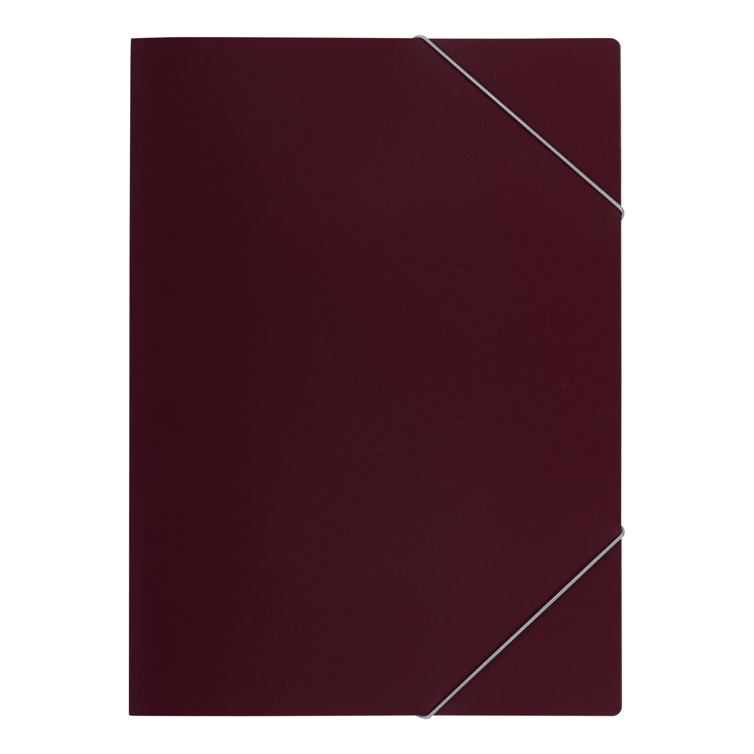 Oxford Corner Folder Polypropylene Plastic Bordeaux Pack of 10