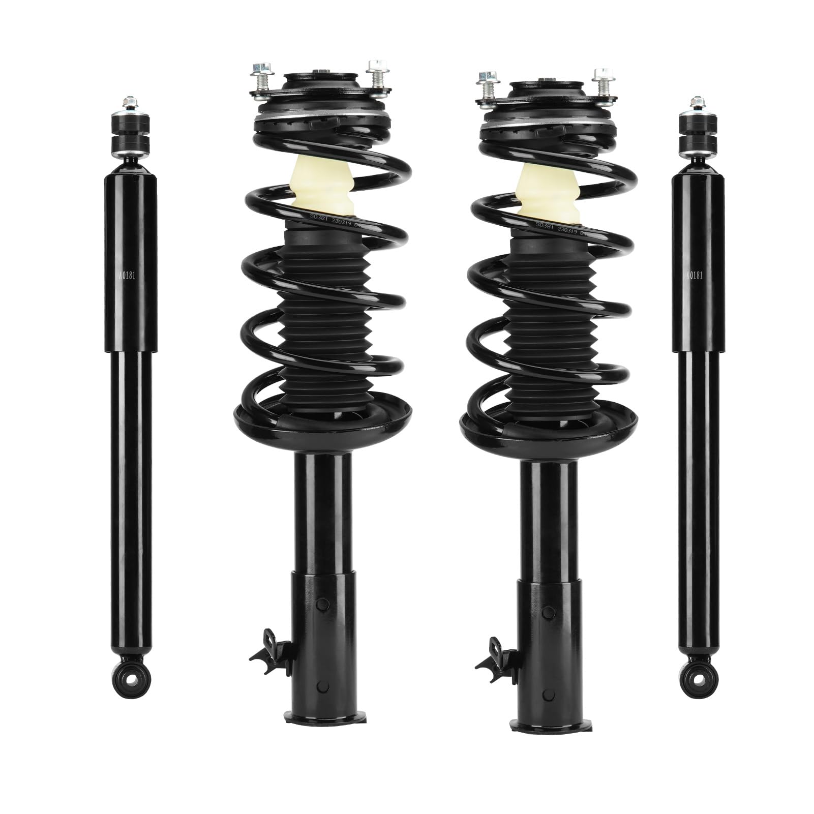 Front & Rear Strut Shock Assembly w/Coil Spring for
