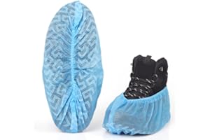 Yeios Shoe Covers Disposable 100 Pack (50 Pairs) Nonslip Shoe Booties Covers Nonslip Durable Non-Woven Protector for Shoes St