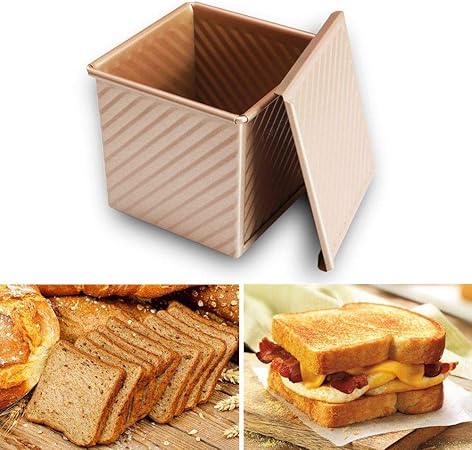 Caja de tostadas de aluminio corrugado antiadherente con tapa ...