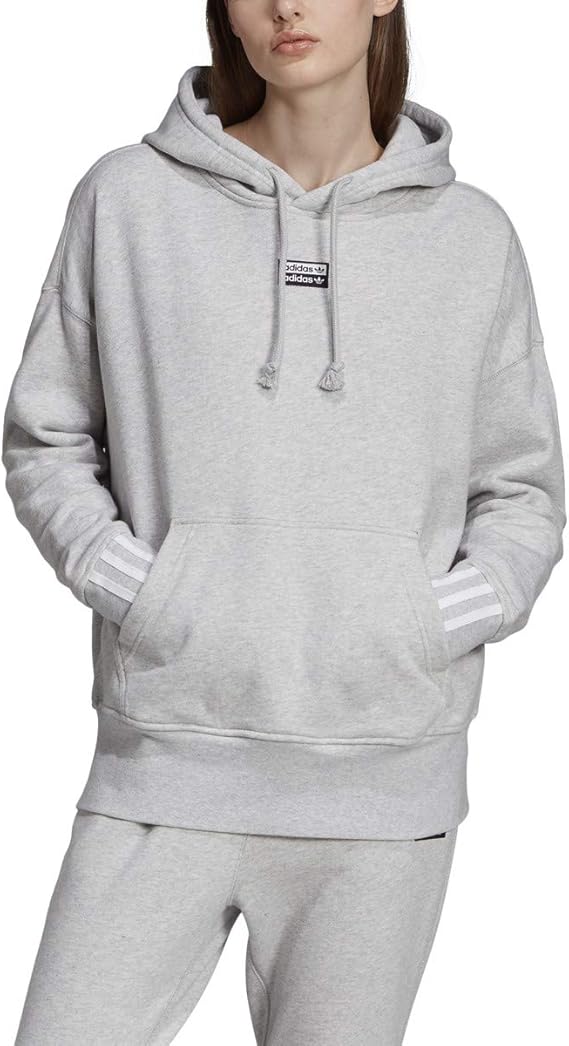 Amazon Adidas レディース エッセンシャル 3ストライプ フリース パーカー スウェットシャツ Us サイズ Large カラー グレー トレーナー パーカー 通販