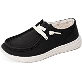 Women's Slip On Loafer Shoes Canvas Low Top Fashion Sneakers Casual Flat Comfortable Walking Shoes