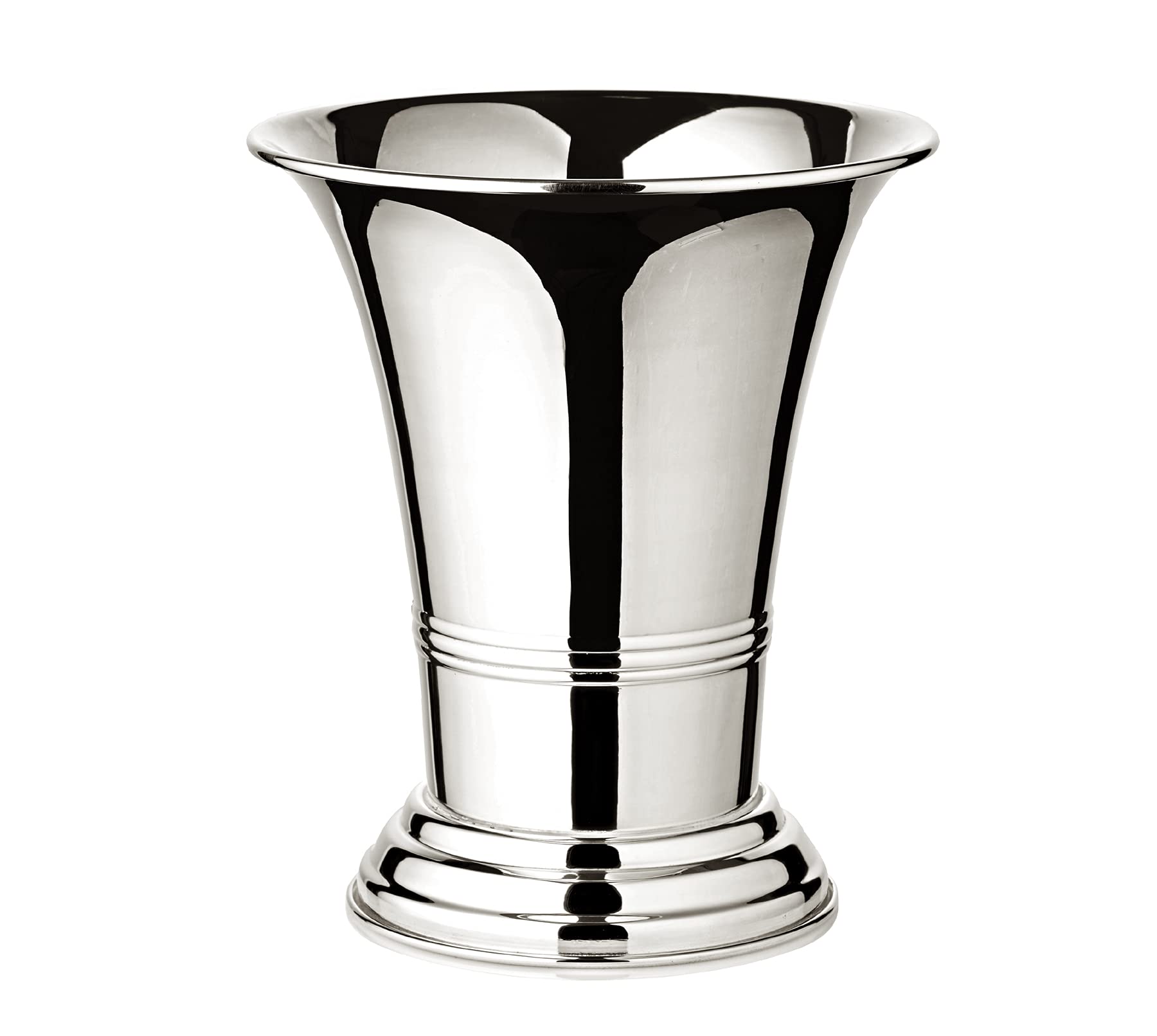 EDZARD vase/flower pot Tromba, heavy silver plated, height 6 in, diameter 5.5 in