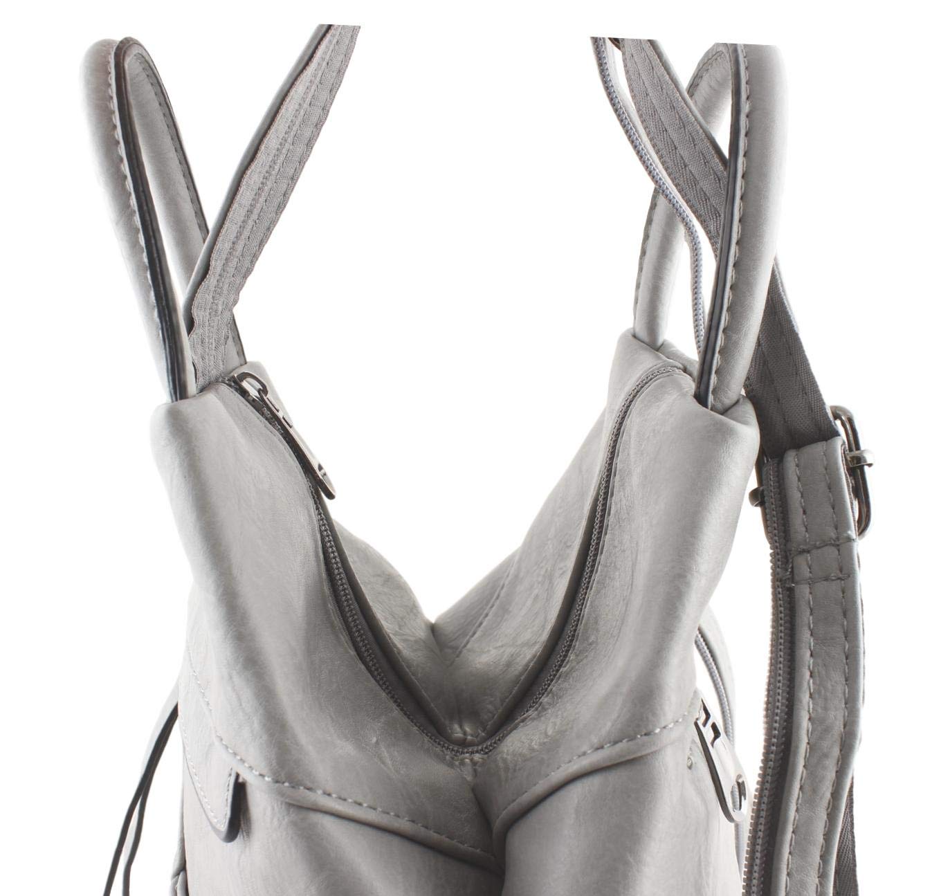 Kukk Zaino Donna Margaret Elegante in Pelle Pu Zainetto e Borsa in un unico  accessorio Leggerissimo Morbido e alla Moda 1 Nero Donna urban-earth.co.uk