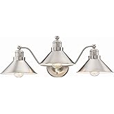 Kira Home Welton 25.5" Modern Industrial 3-Light Vanity/Bathroom Light, Brushed Nickel Finish