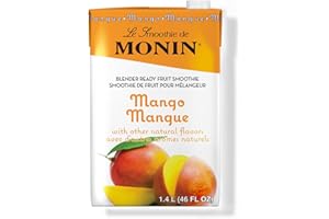 Monin Mango Fruit Smoothie Mix 1.4L – Premium Mango Syrup for Smoothies, Juices, Cocktails & Desserts