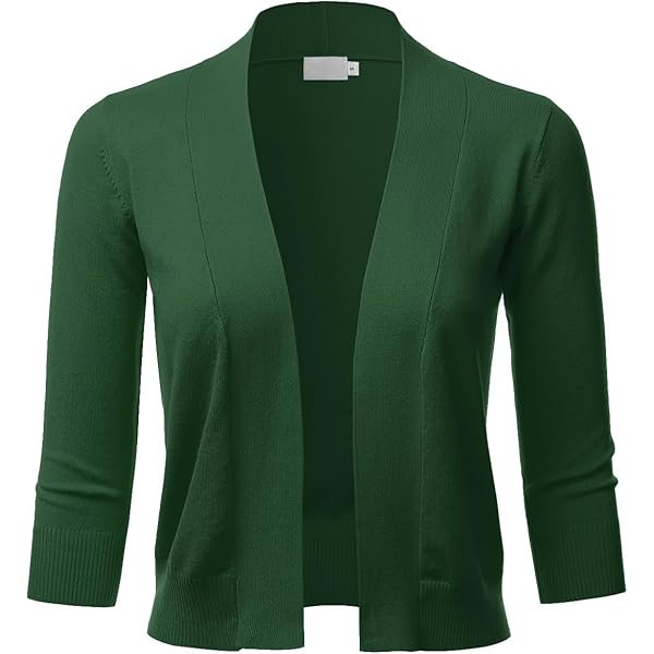 カーディガン the Virgins - the virgins sleeve bolero cardigan(green Mustcan Women's Tie Front Shrug Long Sleeve Bolero Cardigan