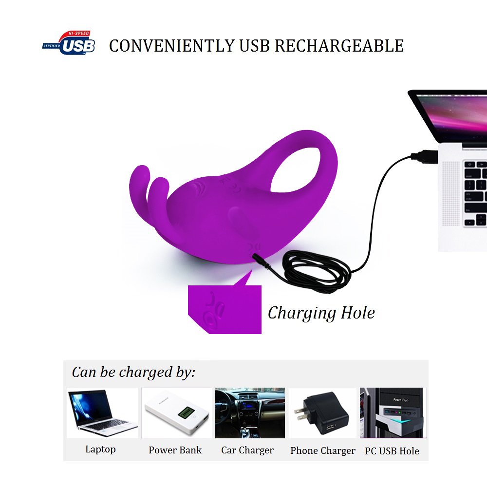 Anello Fallico Vibrante Cock ring, James Love pene anello Vibratore Stimolatore del Clitoride con 7 modi di vibrazione in Silicone Ultra Soffice Elastico, 100% Impermeabile e Ricaricabile, Sex Toy per uomo e Amanti