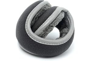Teensery Unisex Winter Ear Muffs Foldable Fleece Lined Warm Ear Warmers for Women and Men (Grey)