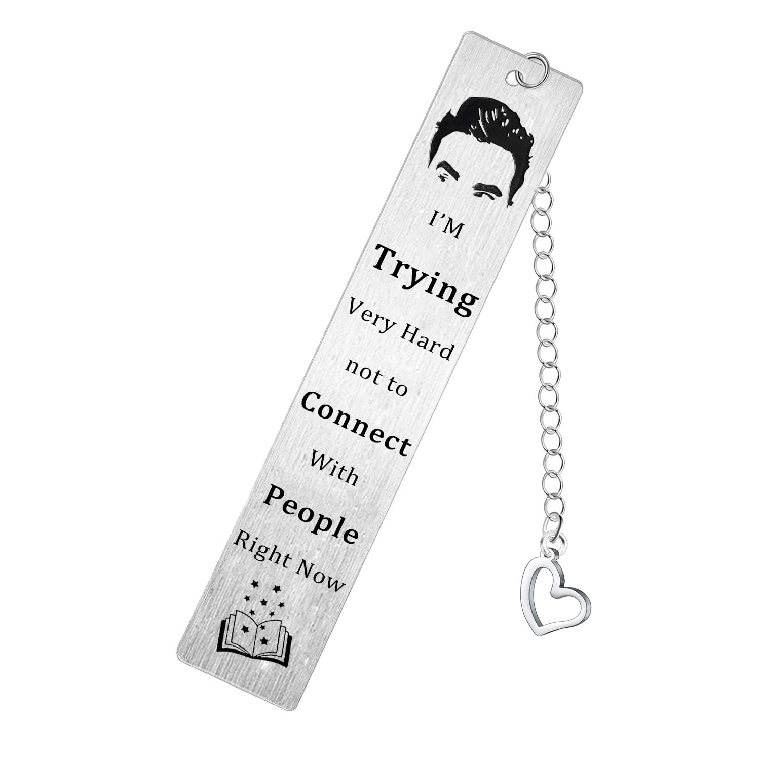 TV Show Bookmark Gifts David Merchandise Souvenir for Book Lover I’m Trying Very Hard Not to Connect with People Right Now Present for SC TV Show Fans who Love to Read (Trying Very Hard)
