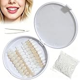 Temporary Tooth Repair Kit: Missing Tooth Replacement Kit with 9 Pcs | Moldable Thermal Beads Replacement Kit Replace Missing or Broken Tooth with 3 Shades 10 Size