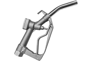 GAOLAOSY 1" FNPT Fuel Nozzle, 15/16" Curved Spout Manual Fuel Nozzle with Hook and Swivel, Automotive Gas Pump Nozzle, Max Pressure 50 PSI, Used for Diesel Gasoline Kerosene