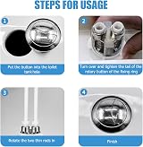Ancable Toilet Push Button Flush Replacement Dual Chrome Round 38mm 43mm view 4