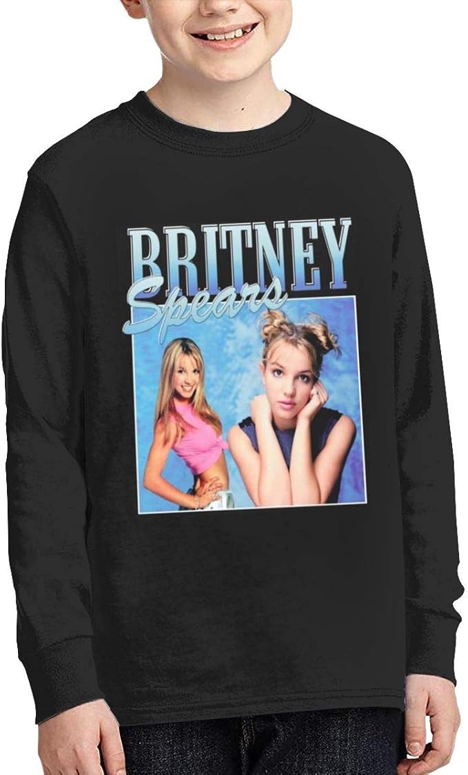 Others Youth Junior Britney Spears Vintage Long Sleeve TShirt Black