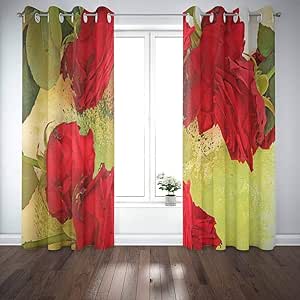 Cortinas largas para ventana, cortina para puerta y ventana, hermosas