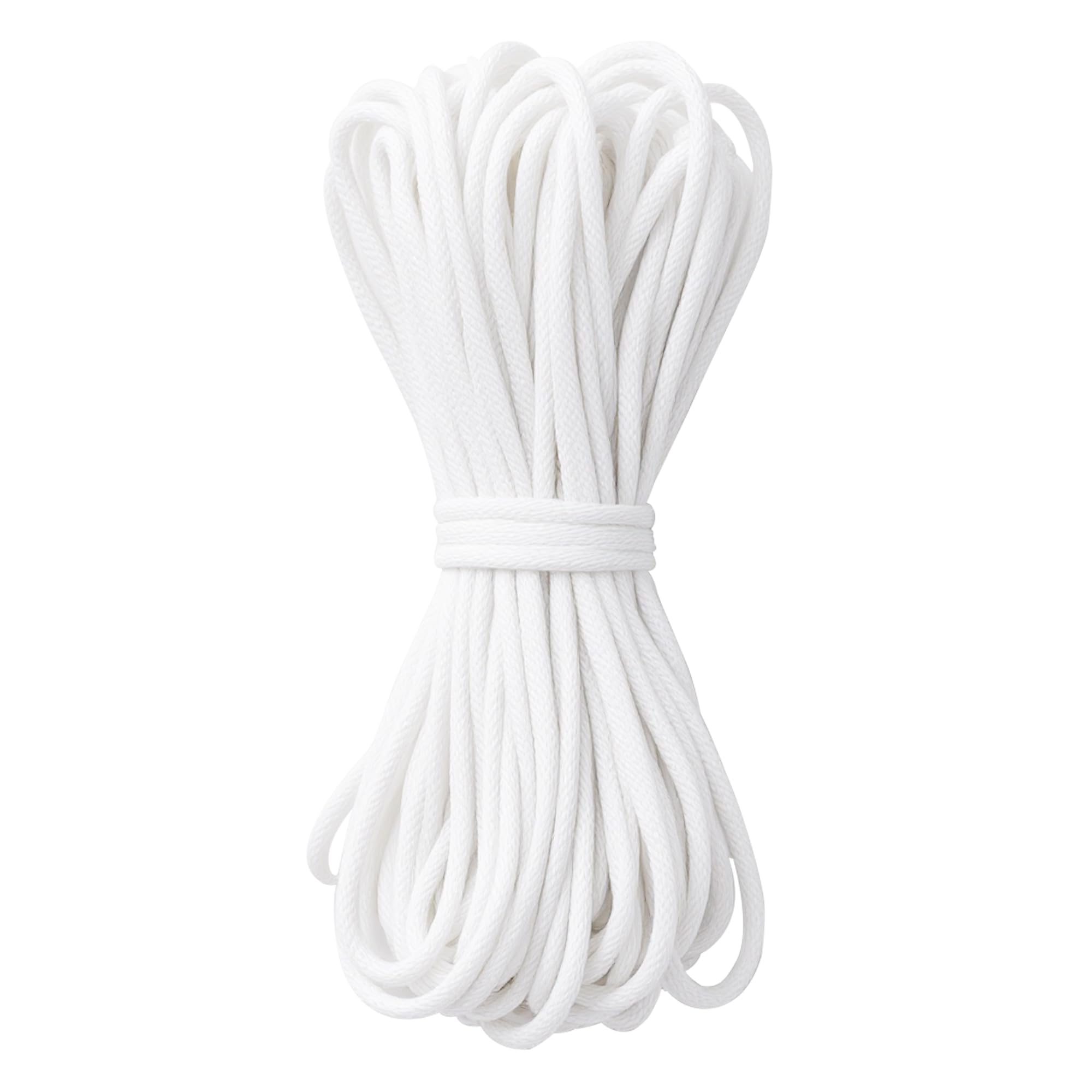 WedDecor 3mm Wide White Elastic Band Thin Ear Loop Strap String, Soft & Comfortable Stretchy Round Cord for Handmade Beading Crafting Sewing Handmade DIY Crafts, 50 Metres
