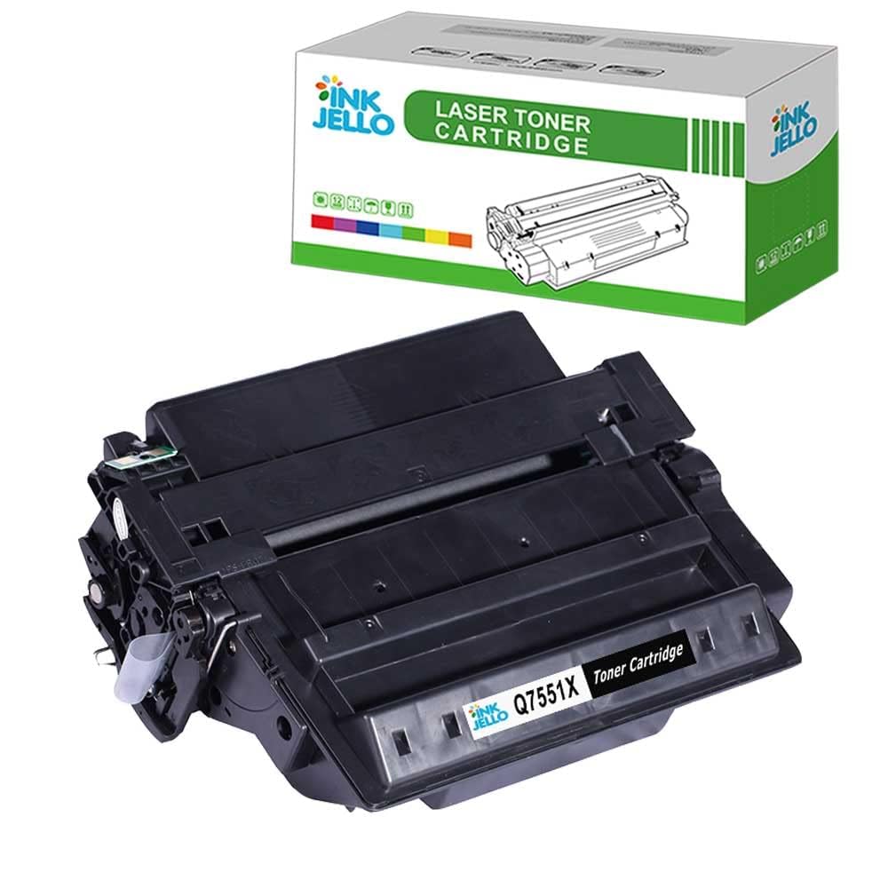 InkJello Toner Cartridge For Printer, Compatibile with HP LaserJet M3027 MFP M3027x MFP M3035 MFP M3035xs MFP P3005 P3005d P3005dn P3005dtn P3005n P3005x Q7551X (Black, 1-Pack)