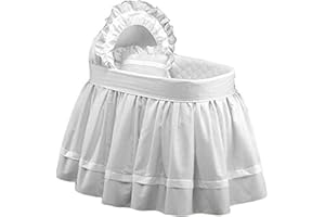 Baby Doll Bedding Regal Pique Bassinet Bedding, White