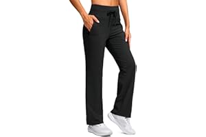 SANTINY Women's Fleece Lined Pants 29" Winter Warm Sweatpants Water Resistant Snow Ski Hiking Pants with Zipper Pockets