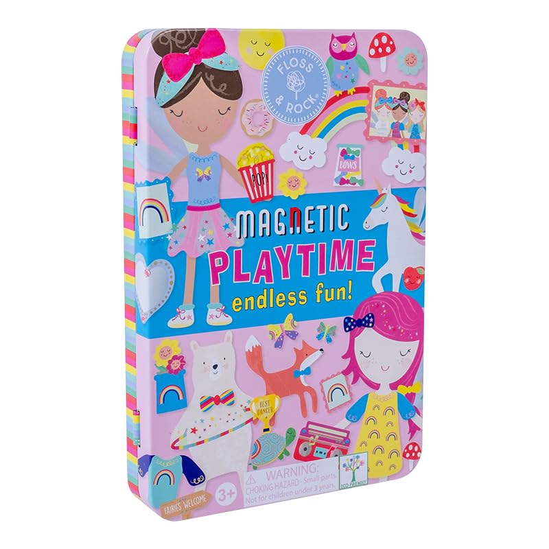 Floss & Rock Rainbow Fairy Magnetic Playtime, 7.67-inch Height, Creative, Imaginative Play