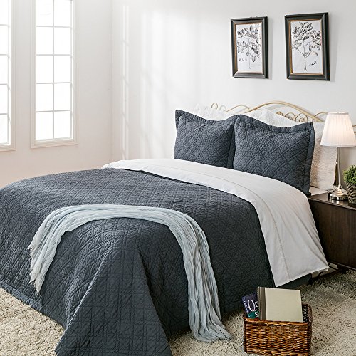 image for Elegant Life Minimal Linen &Cotton Diamond Stitching Solid Colored Pil