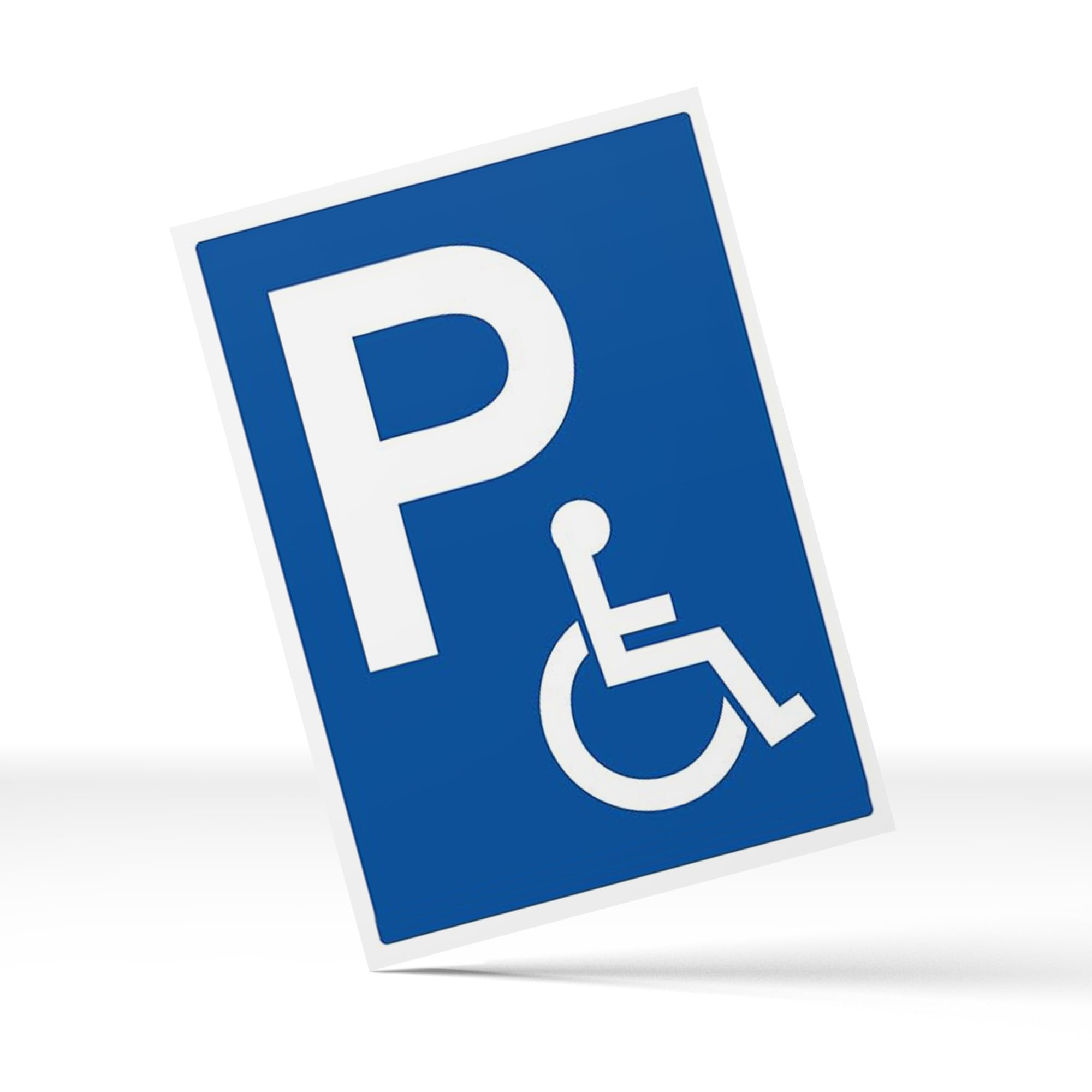 RDLCAR Disabled Parking Only Signs 1mm Rigid Plastic Pack of 1 Durable Weatherproof 300mm x 400mm Outdoor Safety Signage High Visibility