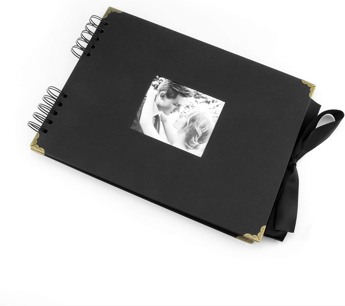 VEESUN Album de Fotos Scrapbook con Ventana, 80 Páginas Negras (40