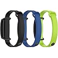 AGGDSH (3 Pack Silicone Band for Bond Touch Bracelet ，band bands，compatible bond touch replacement bands (Black+Dark blue+Lime)