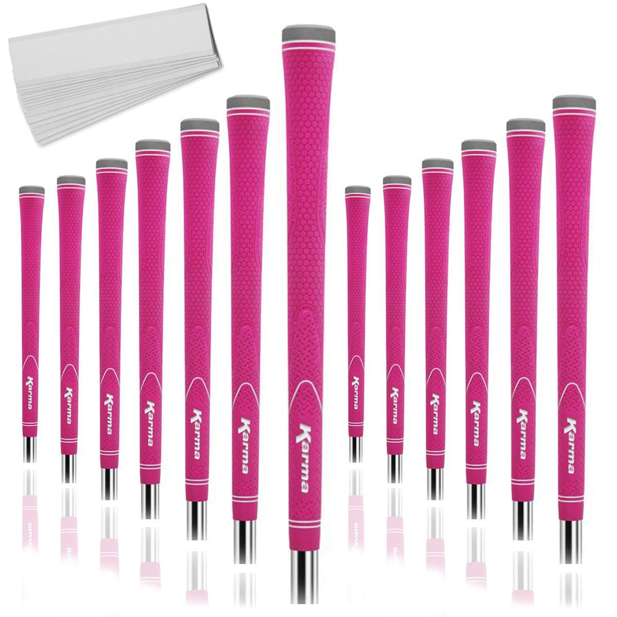 Photo 1 of **ONLY ONE GOLF GRIP AND GRIP TAPE**Karma Neion II Pink Golf Grips for Women, Undersize, 13 Pack with 13 Golf Grip Tape Strips