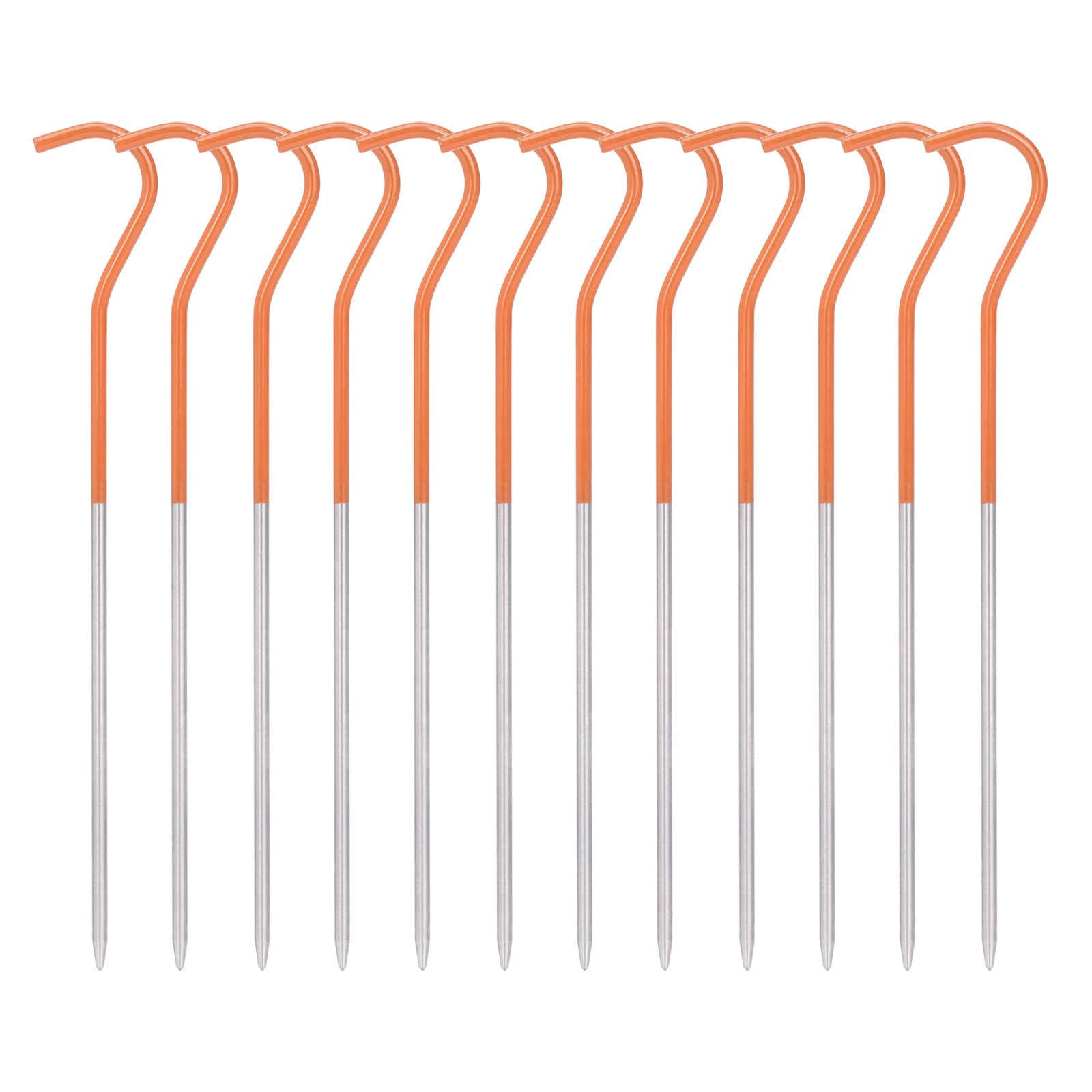 iBasingo 15cm Titanium Tent Pegs Camping Tent Stakes Ultralight Tent Nails Ground Pins Tent Hardware Outdoor Portable Elbow Metal Tent Hooks 12 pcs/lot Ti4001P