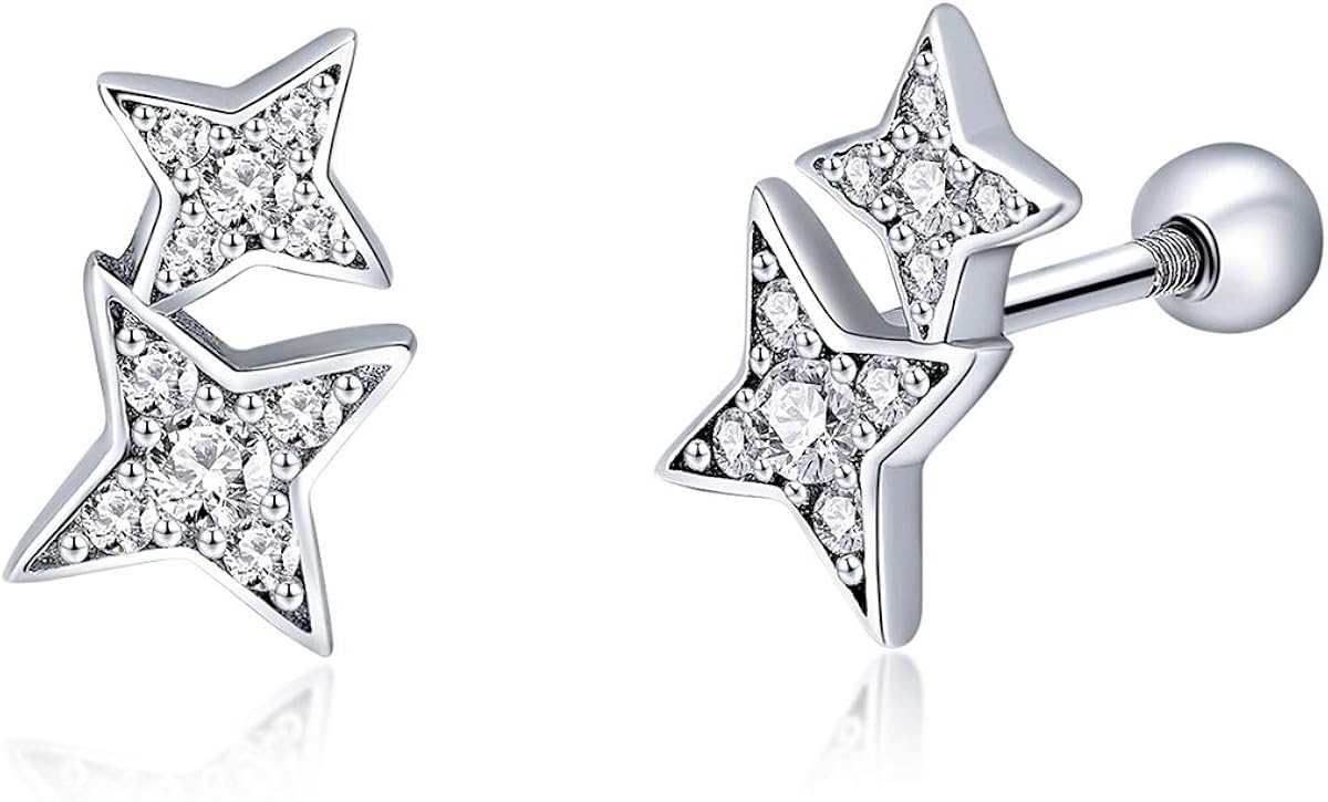 Sparkling star stud earrings Clearance
