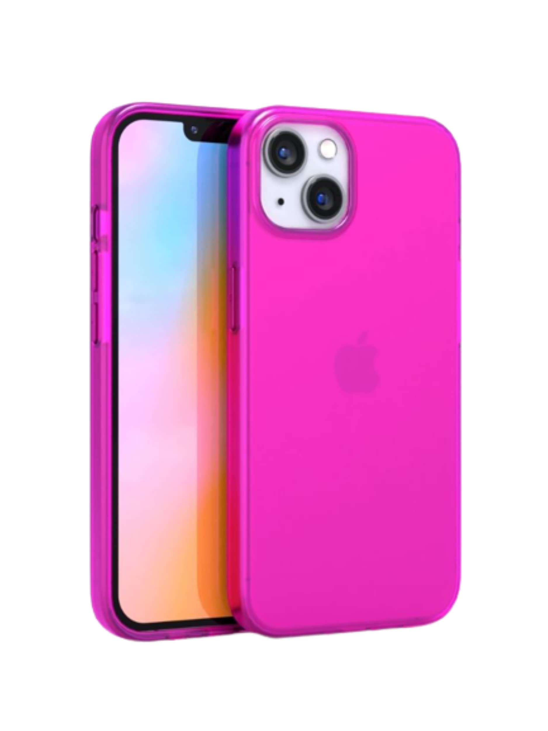 FELONY CASE - iPhone 13 Mini Neon Pink Clear Protective Case, TPU and Polycarbonate Shock-Absorbing Bright Cover - Crack Proof with a Gloss Finish - Full iPhone Protection — image 1