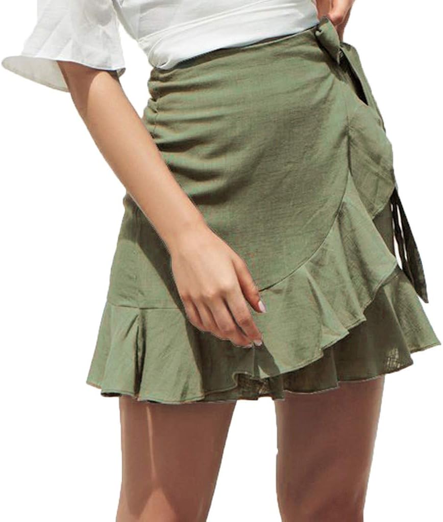 Kapian Röcke für Damen Lose Rock Quaste Stretch unter dem Knie Rock Falda Sommer Mode Frauen