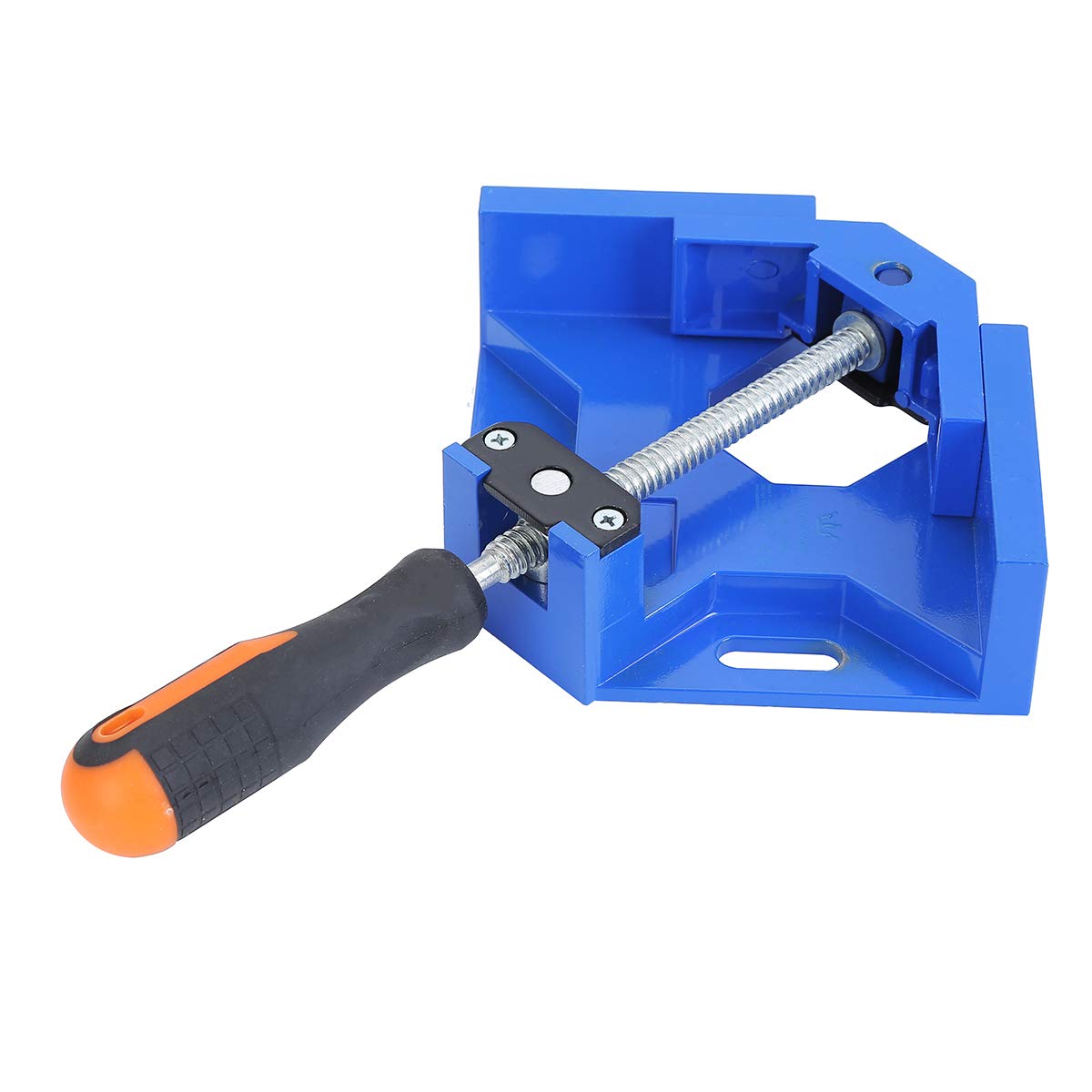 TOPWAY 90 Degree Right Angle Clamp, Heavy Duty Corner Vice Aluminum Alloy Adjustable Swing Bench Tool for DIY Woodworking Welding Cabinet Drawer Carpenter, Blue 402309