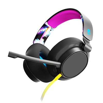 Skullcandy SLYR Multi-Platform Wired Gaming Headset, Removable Mic, Durable and Comfortable Lightweight Design, Ultra-Soft Memory Foam Ear Cushions, PC, Xbox, PlayStation - Black Digi-Hype