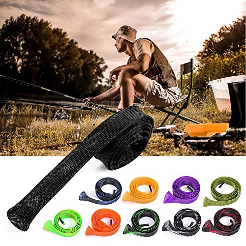 CAPACI Fishing Rod Sleeve Braided Mesh Rod Protector Fishing Rod Sock