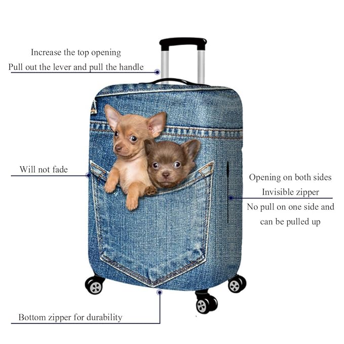 Amazon.com: ZXC Luggage Cover Elastic Force Cowboy ...