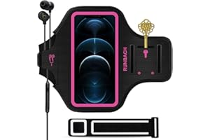 RUNBACH Armband for iPhone 15/15 Pro/14/14 Pro/13/13 Pro/12/12 Pro/11/XR, Sport Running Exercise Bag with Card Slot for 6.2 I