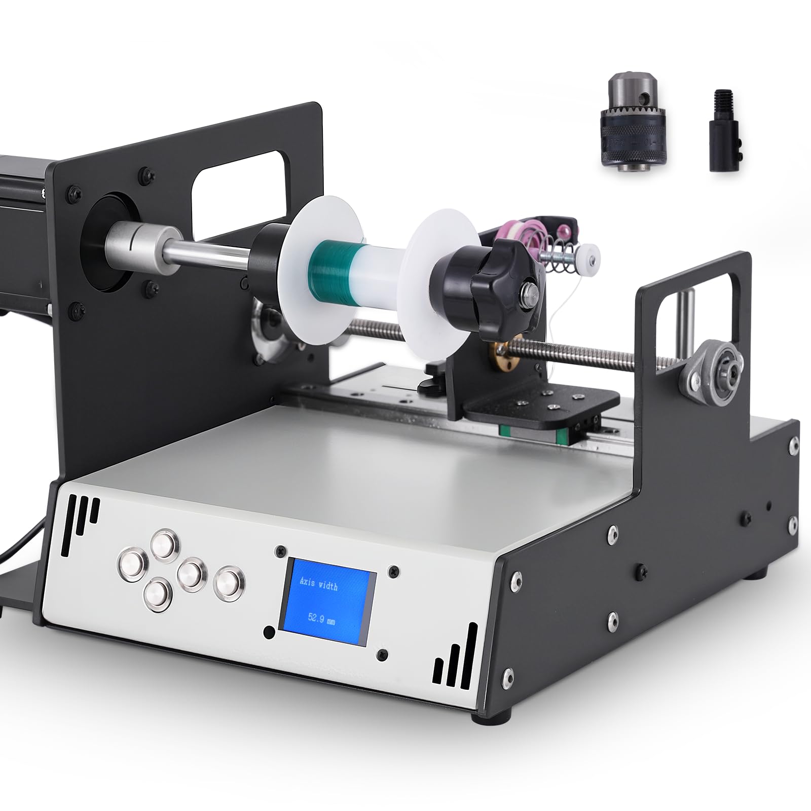 Photo 1 of Epidioxi Automatic Winding Machine 900RPM Coil Winder Machine with Auto-Wire Alignment, Compatible with 18-46AWG Wire, Ideal for Coils, Fishing Lines, and Silk Threads