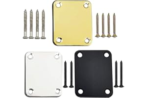 YOOHUA 3PCS Electric Guitar Neck Plate with Crews, Guitar Neck Plate for Replacement Electric Guitar Part
