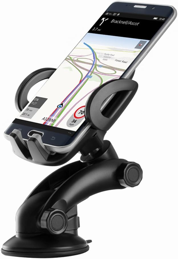 Zilu Car Phone Mount, Dashboard & Windshield Car Phone Holder with Reusable Strong Sticky Gel Pad for iPhone X/8/8Plus/7/7Plus/6s/6Plus/5S, Galaxy S5/S6/S7/S8, Google Nexus, LG, Huawei and More