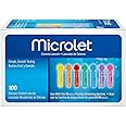 Bayer Microlet Colored Lancets 100 Count,Pack of 3