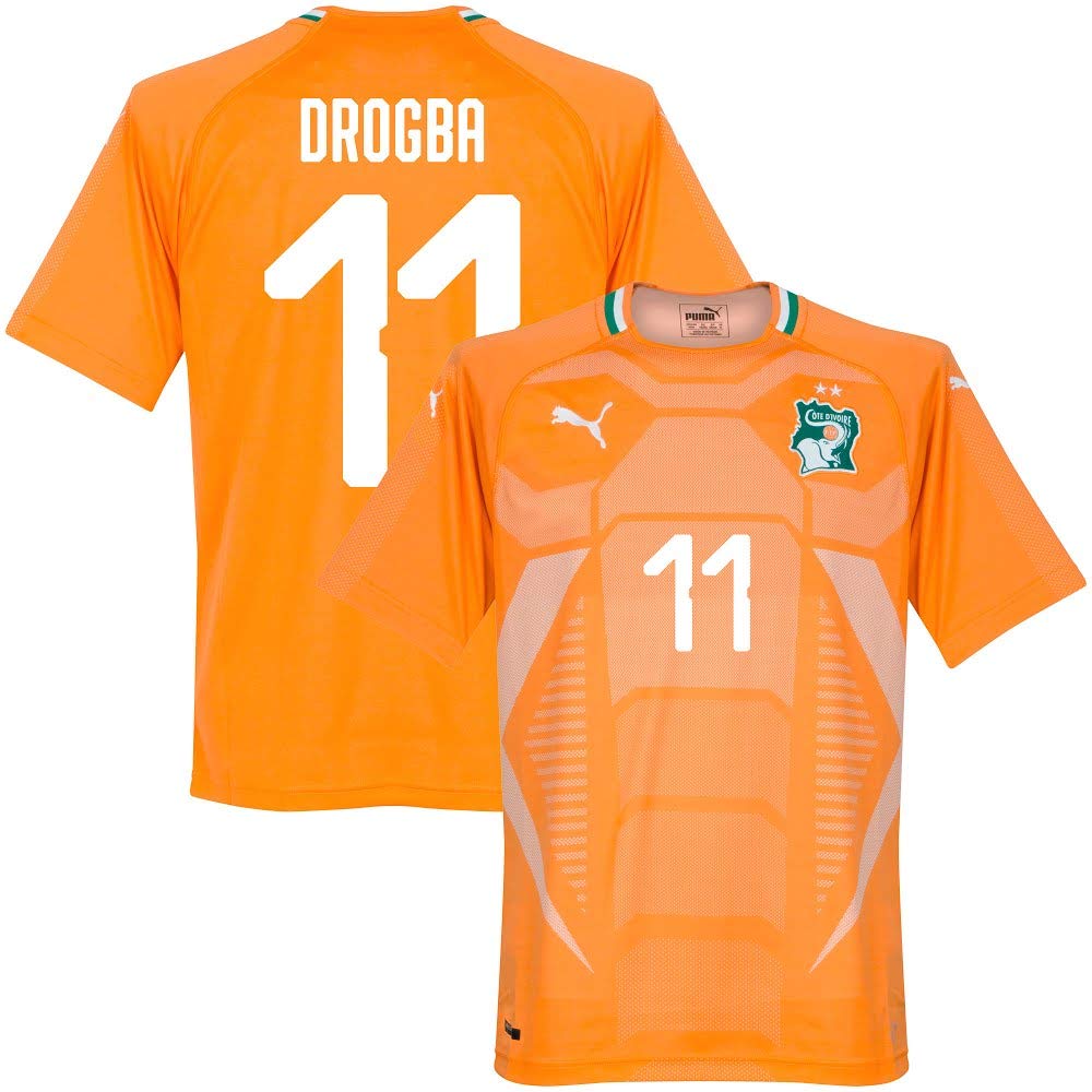 Puma Elfenbeinkuste Training Jersey Orange Ivory Coast Fan Shirt Afrika Cup Gr L Fussball Nationalmannschaften