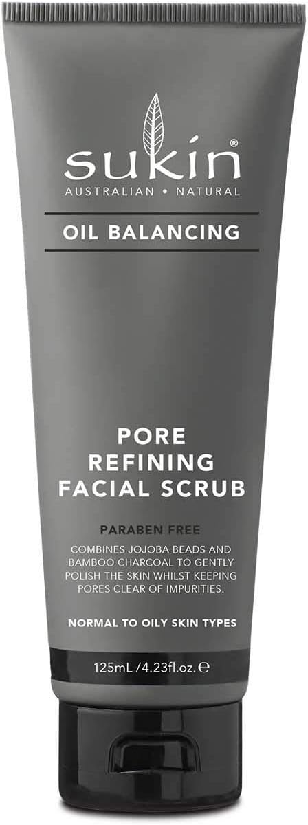 Sukin Oil Balancing Pore Refining Facial Scrub 125ml, WHITE