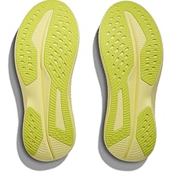 Hoka Women's Mach 6 Sneaker, White/Neon Citrus, 7.5