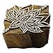 Wooden Textile Stamps Indian Lotus Decorative Border Painting Stamp PB2803A by Knitwit