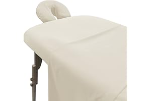 LONDON LINENS Soft Microfiber Massage Table Sheets Set 3 Piece Set - Includes Massage Table Cover, Massage Fitted Sheet, and 