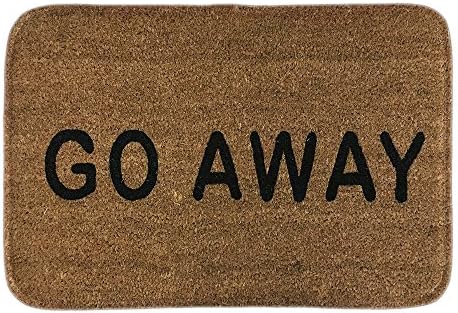 Go Away Brown Doormats Home Entrance Decor Door Mats Indoor Outdoor Bathroom Floor Mats Soft Lightness Short Plush Fabric 18"X30"Inch
